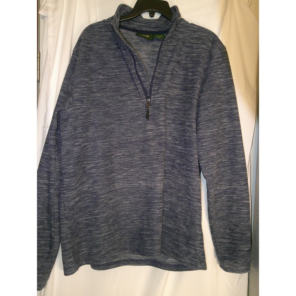 Vintage Stillwater Supply Men's Heathered Navy Quarter-Zip Pullover Fleece‎ L